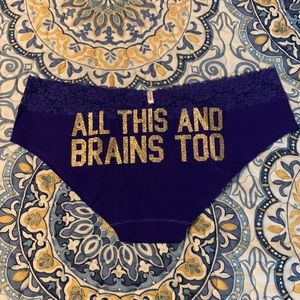 BNWT Victoria’s Secret Pink blue extra low rise hipster sz L